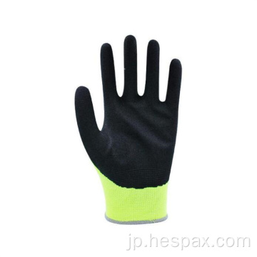 Hespax anti Wear Sandy Nitrile Safety Work Gloves